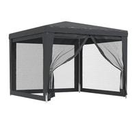vidaXL Tente de fête avec 4 parois latérales en Maille Anthracite 3x3m