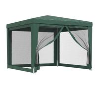 Vidaxl Tente De Fête Avec 4 Parois Latérales En Maille Vert 3x3 M Pehd Vert