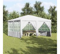 Vidaxl Tente De Fête Avec 8 Murs Latéraux Blanche 4x4 M Pe