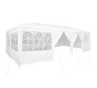 vidaXL Tente de fête Blanc 800 x 400 x 266 cm Polyester et Acier, Auvent extérieur, pavillon Moderne, Tente Anti-UV pour événements, Structure Parfaite pour Vos fêtes