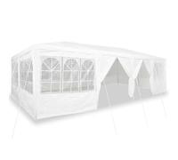 vidaXL Tente de fête Blanc 800 x 400 x 266 cm Polyester et Acier, Auvent extérieur, pavillon Moderne, Tente Anti-UV pour événements, Structure Parfaite pour Vos fêtes