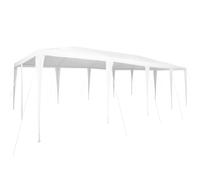 vidaXL Tente de fête Blanc 800 x 400 x 266 cm Polyester et Acier, Tente de Rassemblement extérieure, matériaux UV résistants, auvent Moderne pour l'été, cérémonie, fête, abri terrasse.