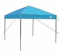 vidaXL Tente de fête bleue 250 x 250 cm, design pop-up en tissu Oxford pour l'extérieur, auvent moderne, facile à installer, sac de transport inclus, durable, protège du soleil