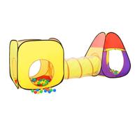 vidaXL Tente de jeu avec 250 balles Multicolore 255x80x100 cm