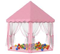 Vidaxl Tente De Jeu Princesse Avec 250 Balles Rose 133x140 Cm
