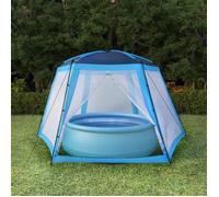 vidaXL Tente de Piscine Abri de Soleil Tente de Plage Abri de Protection UV Auvent Jardin Terrasse Cour Extérieur Tissu 91575