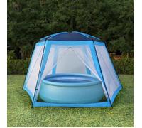 vidaXL Tente de Piscine Abri de Soleil Tente de Plage Abri de Protection UV Auvent Jardin Terrasse Cour Extérieur Tissu 91576
