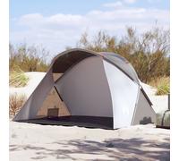 Vidaxl Tente De Plage Gris Escamotable Imperméable