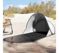 vidaXL Tente de plage gris escamotable imperméable, tente, tente de jardin, abri extérieur, tente de camping, abri de 4004157