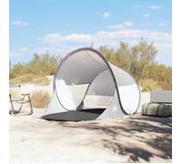 Vidaxl Tente De Plage Gris Escamotable Imperméable