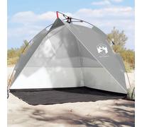 Tente de plage - vidaXL - Modèle gris - Imperméable - Système à libération rapide - 205x200x115 cm