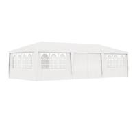 Vidaxl Tente De Rã©Ception Avec Parois Latã©Rales 4x9 M Blanc 90 G/Mâ²