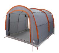 vidaXL Tente de rangement pour vélo d'extérieur en polyester - Gris et orange - 260 x 94,5 x 191 cm - Résistante aux intempéries - Fermeture éclair étanche - Design pliable et léger - Convient pour