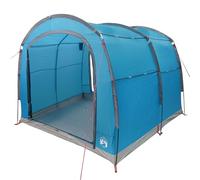 vidaXL Tente de rangement pour vélo d'extérieur en tissu polyester imperméable Bleu et noir Taille 268 x 240 x 191 cm Fermeture éclair sécurisée Idéale pour le camping randonnée Résistant aux