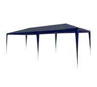 Tente de Réception 3x6 m PE Bleu Tonnelle Pavillon Chapiteau de Jardin