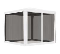 Vidaxl Tente De Réception 4 Parois Latérales En Maille 2,5x2,5 M Blanc Blanc