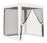 Vidaxl Tente De Réception Avec 4 Parois Latérales En Maille 2x2m Blanc Blanc