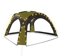 vidaXL Tente de réception 3,6x3,6x2,3 m Vert LED 4 parois UV/Étanche 92237