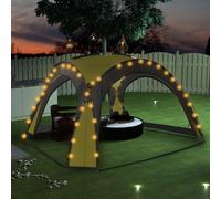 Vidaxl Tente De Réception Avec Led Et 4 Parois 3,6x3,6x2,3 M Vert Vert