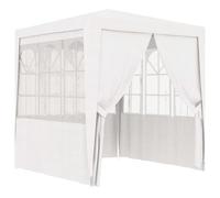 Vidaxl Tente De Réception Avec Parois Latérales 2,5x2,5m Blanc 90 G/M² Blanc