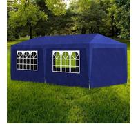 vidaXL Tente de Réception Bleu Tonnelle Pavillon Chapiteau de Jardin Patio 90337