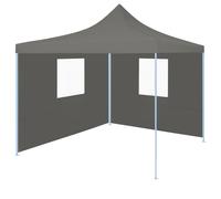 Vidaxl Tente De Réception Escamotable Avec 2 Parois 3x3 M Anthracite Blanc