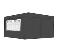 Vidaxl Tente De Réception Et Parois Latérales 4x4 M Anthracite 90 G/M² Gris