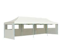 vidaXL Tente de Réception Pliable 5 Parois 3x9 m Blanc Cassé Jardin Tonnelle