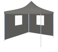 Vidaxl Tente De Réception Pliable Avec 2 Parois 2x2 M Acier Anthracite