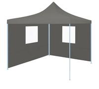 Vidaxl Tente De Réception Pliable Avec 2 Parois 2x2 M Acier Anthracite