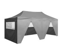 Vidaxl Tente De Réception Pliable Avec 4 Parois 3x6 M Acier Anthracite