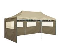 vidaXL Tente de réception Pliable avec 4 parois 3x6 m Acier Crème