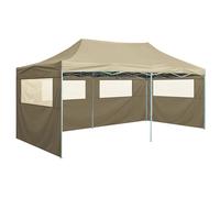 Vidaxl Tente De Réception Pliable Avec 4 Parois 3x6 M Acier Crème