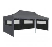 Vidaxl Tente De Réception Pliable Avec Parois 3 X 6 M Anthracite Blanc