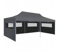 vidaXL Tente de réception pliable avec parois 3 x 6 m Anthracite 44966