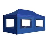 Vidaxl Tente De Réception Pliable Avec Parois Aluminium 6 X 3 M Bleu Bleu