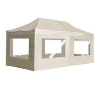 Vidaxl Tente De Réception Pliable Avec Parois Aluminium 6 X 3 M Crème