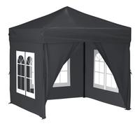 Vidaxl Tente De Réception Pliable Avec Parois Anthracite 2x2 M
