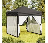 vidaXL Tente de réception pliable avec parois Anthracite 2x2 m