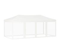 Vidaxl Tente De Réception Pliable Avec Parois Blanc 3x6 M