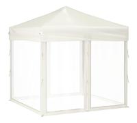 Vidaxl Tente De Réception Pliable Avec Parois Crème 2x2 M