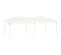 vidaXL Tente de Réception Pliable, Tonnelle de Camping, Belvédère de Pique-Nique, Pavillon de Jardin Terrasse Patio Extérieur, Blanc 3x6 m