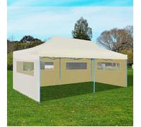 vidaXL Tente de réception pliable crème 3 x 6 m