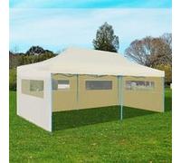 vidaXL Tente de réception pliable crème 3 x 6 m Crème G