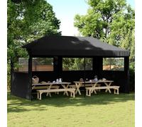 Vidaxl Tente De Réception Pliable Escamotable 3 Parois Latérales Noir
