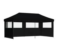 Vidaxl Tente De Réception Pliable Escamotable 3 Parois Latérales Noir