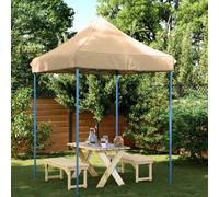 Vidaxl Tente De Réception Pliable Escamotable Beige 200x200x306 Cm