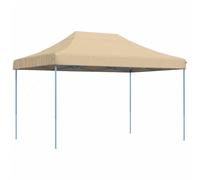 vidaXL Tente de réception Pliable escamotable Beige 410x279x315 cm