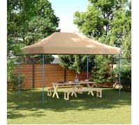 vidaXL Tente de réception pliable escamotable beige 410×279×315 cm