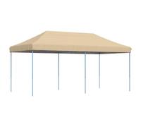 vidaXL Tente de réception Pliable escamotable Beige 580x292x315 cm, Tente, Tente à auvent, auvent de Gazebo, Tente Gazebo, Tente de Jardin